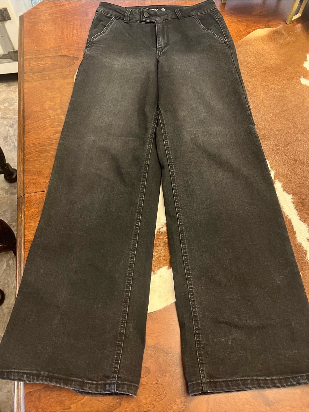Oat New York Wide-Leg Black Jeans